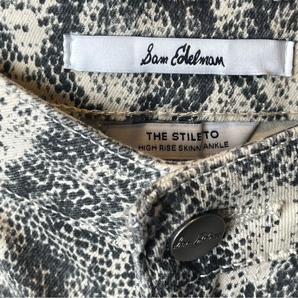 NWT Sam Edelman High Rise Skinny Ankle Snake Print 10 / 30 - Picture 5 of 11